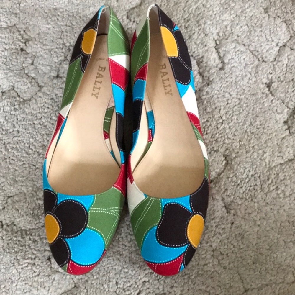 Bally Gilly floral ballet flats